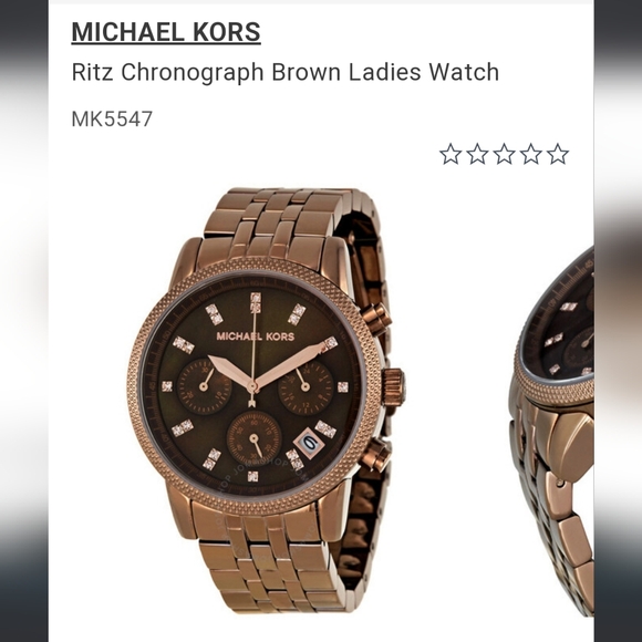 Michael Kors Ritz Chronograph Bronze Watch MK5547 - Picture 4 of 12